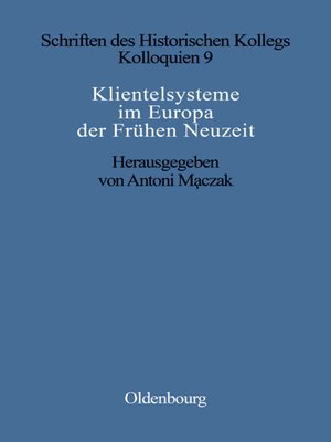 cover image of Klientelsysteme im Europa der Frühen Neuzeit